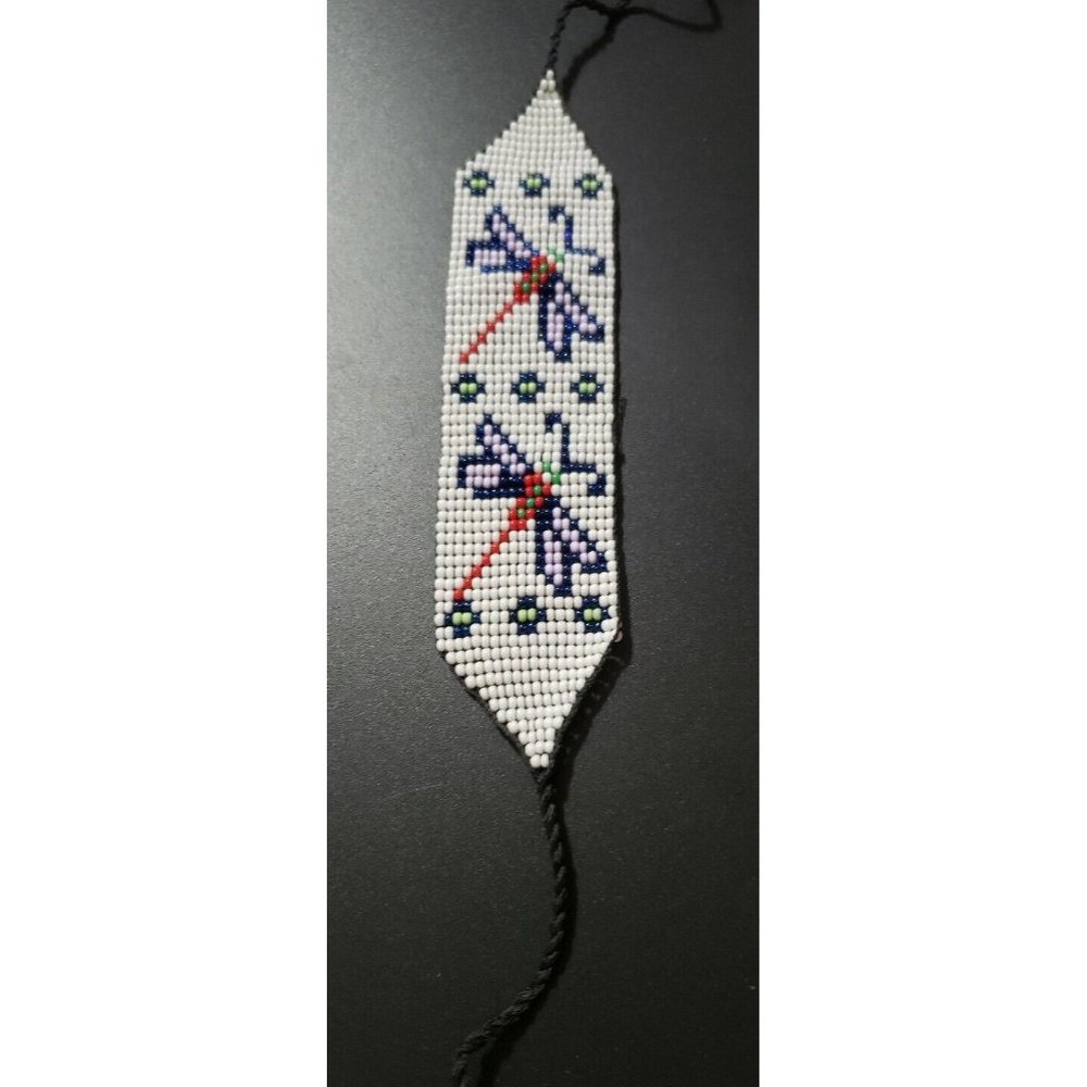 Dragonfly Huichol Bracelet Beaded Cuff Bracelet In NWOT!!